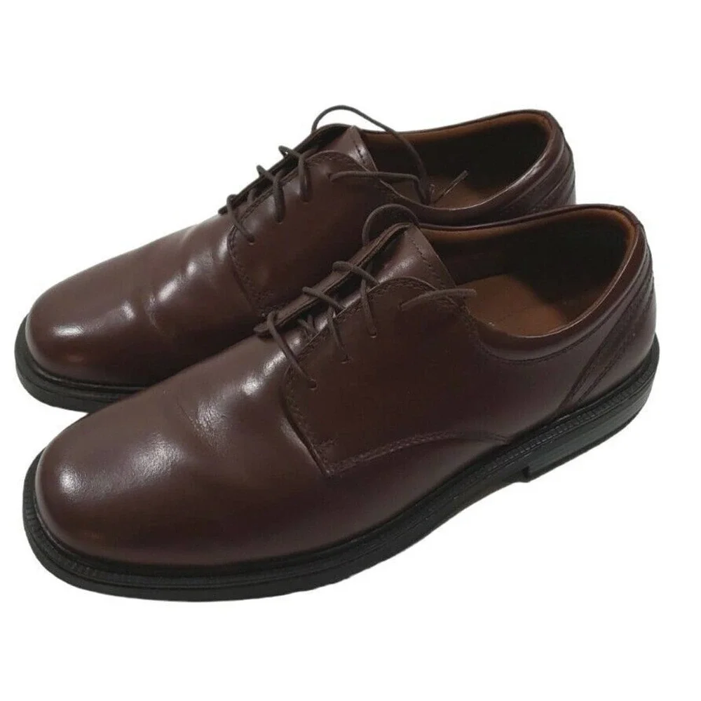 Nunn Bush ~Mens Size 10.5M~ Oxford Brown Leather Lace Up Shoes ~84153-200~